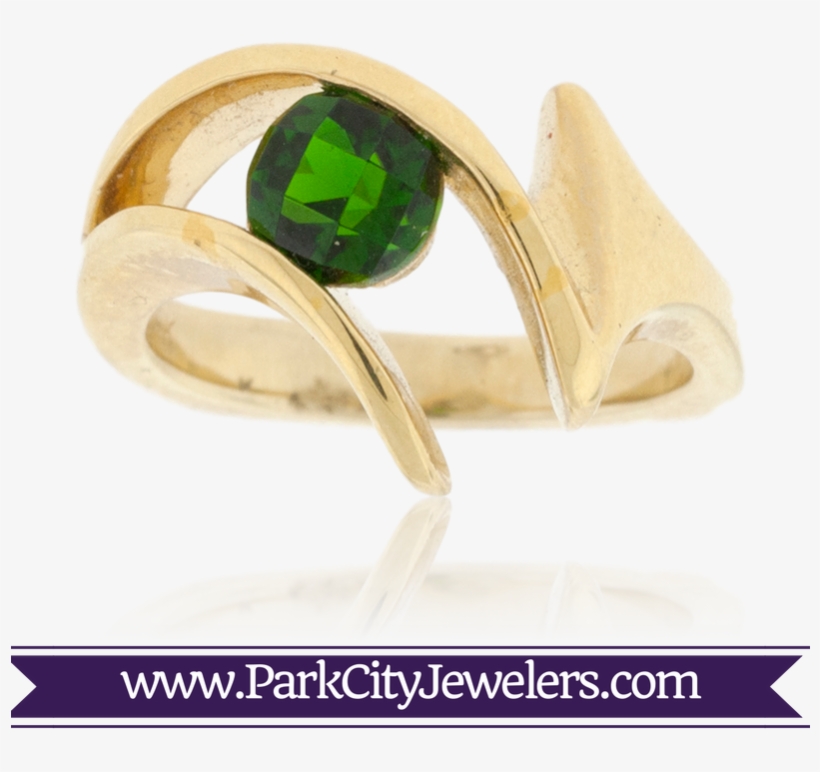Chrome Diopside And Gold Ring - Gold Ring Colour Stone, transparent png download
