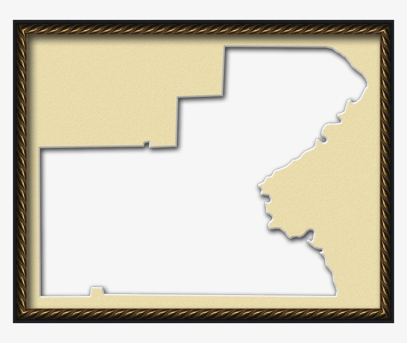 A Map Of Glades With A Museum Style Picture Frame In - Border, transparent png download
