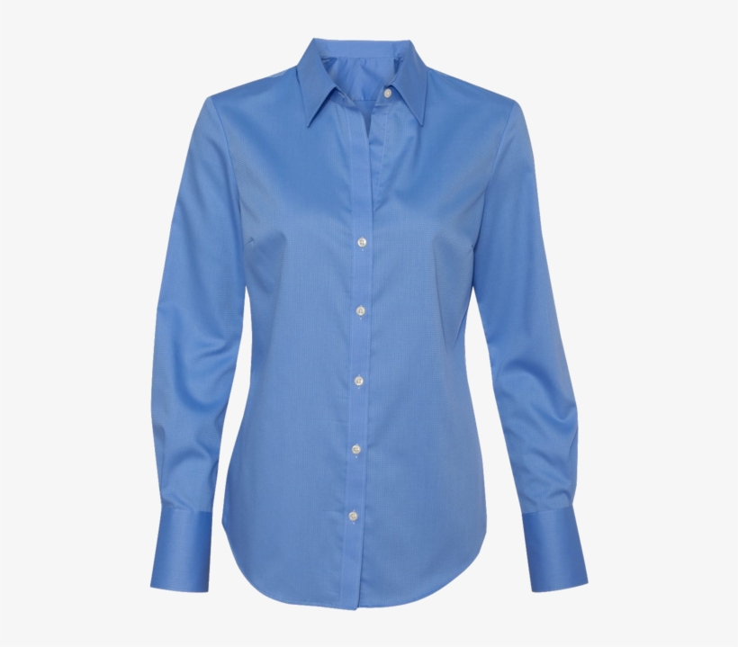 13ck030 Ladies Dobby Pindot Shirt - Vivienne Westwood Blue Shirt, transparent png download