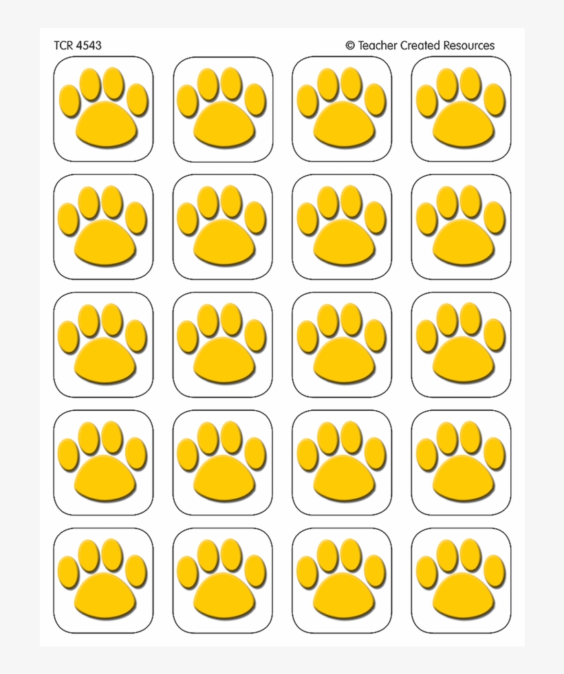 Tcr4543 Gold Paw Prints Stickers Image - Smiley, transparent png download
