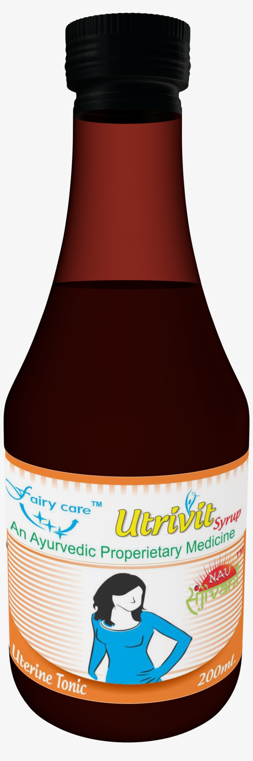 Fairy Care Utrivit Syrup - Glass Bottle, transparent png download