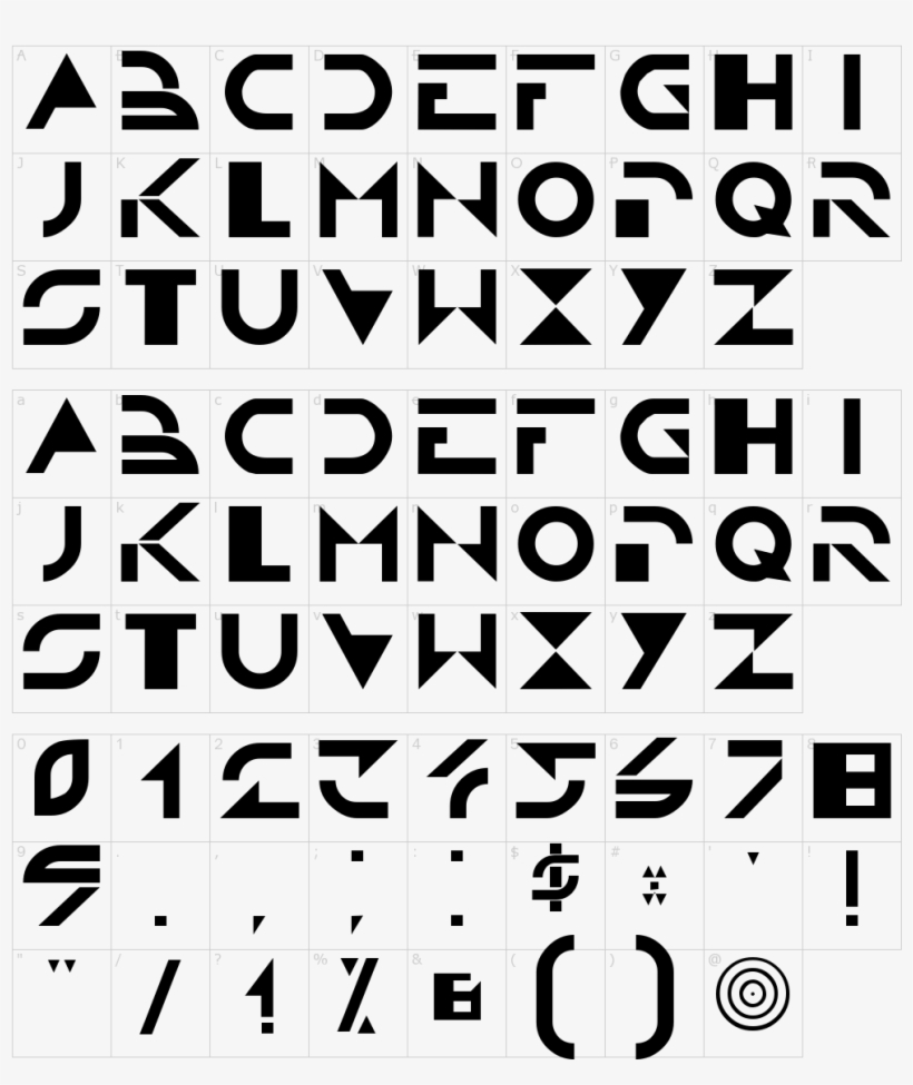Font Characters - Tron Font, transparent png download
