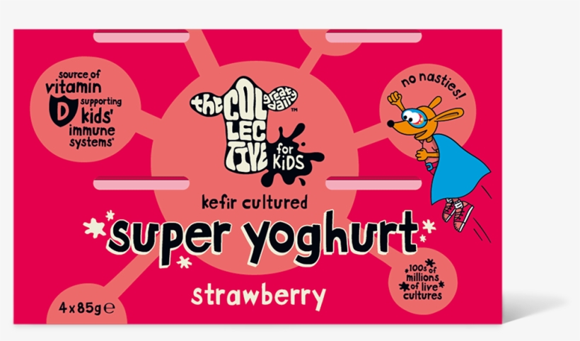 Strawberry Super Yoghurt - Collective Media, transparent png download
