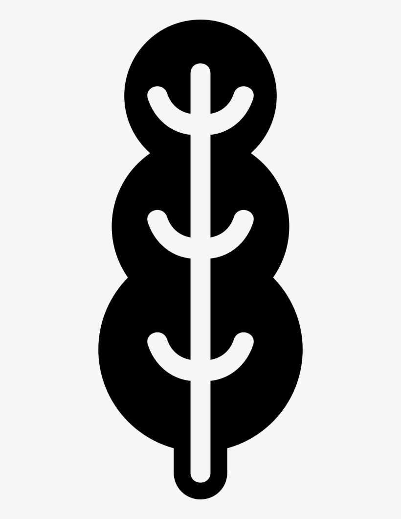 Tall Tree Rounded Shape Of Three Areas Comments - Cross, transparent png download