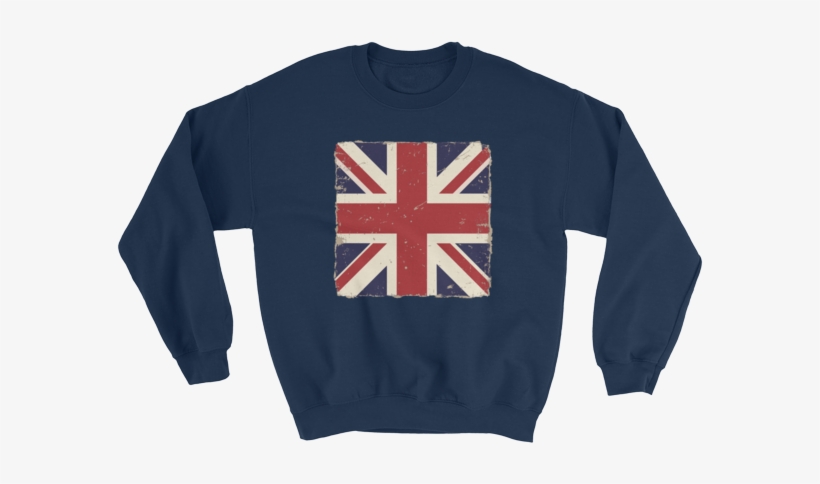 Patriot Series British Flag Grunge Sweatshirt - Sweatshirt, transparent png download
