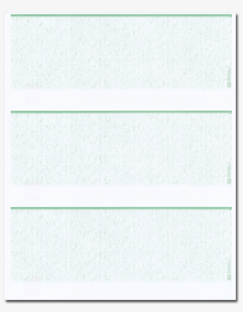 Blank Business 3/page Check Paper - Paper, transparent png download