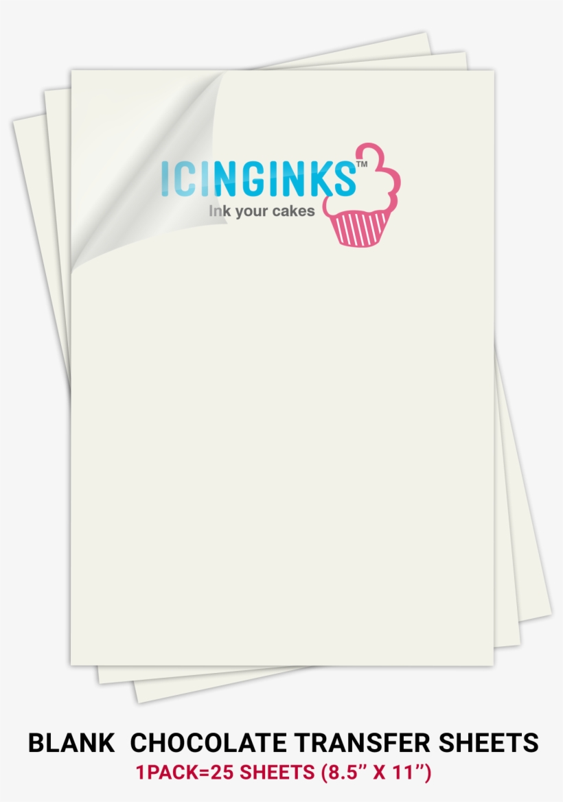 Icinginks Prime Blank Chocolate Transfer Sheets A4 Girl Baby