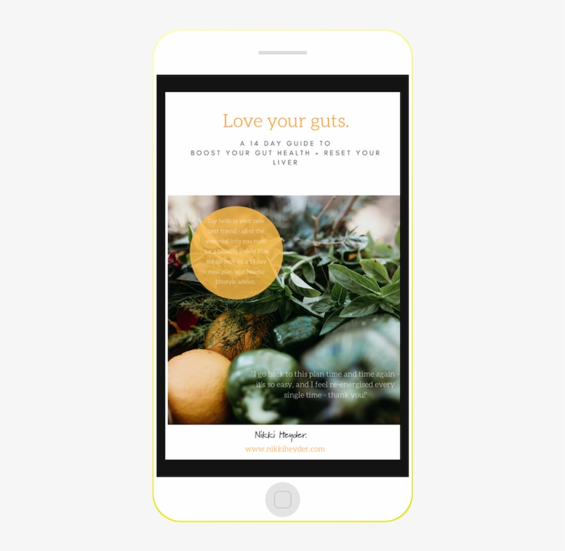 Love Your Guts Ebook - Smartphone, transparent png download