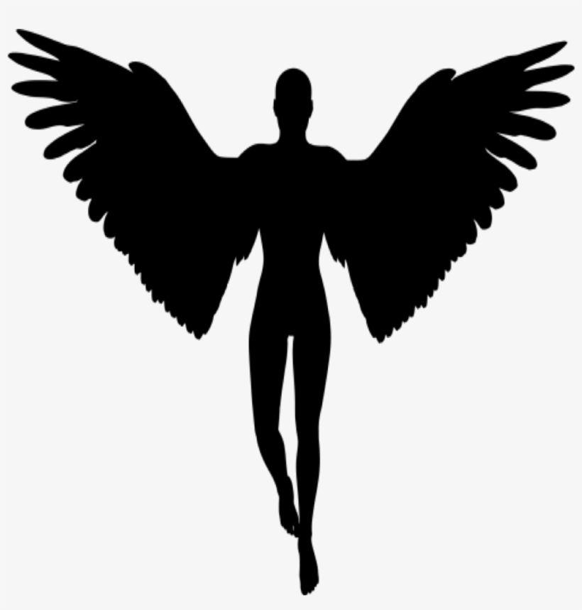 Shadow Sticker - Silhouette Angel, transparent png download