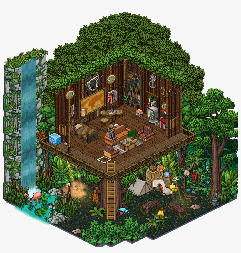 Hawky 💬 - Casa Na Árvore Habbo, transparent png download