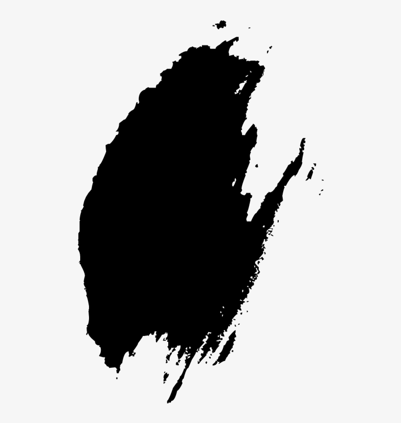 Black Paint Stroke - Silhouette, transparent png download