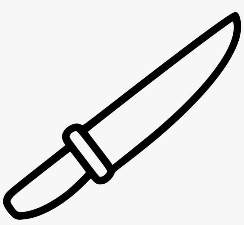 Kitchen Knife Comments - Line Art, transparent png download