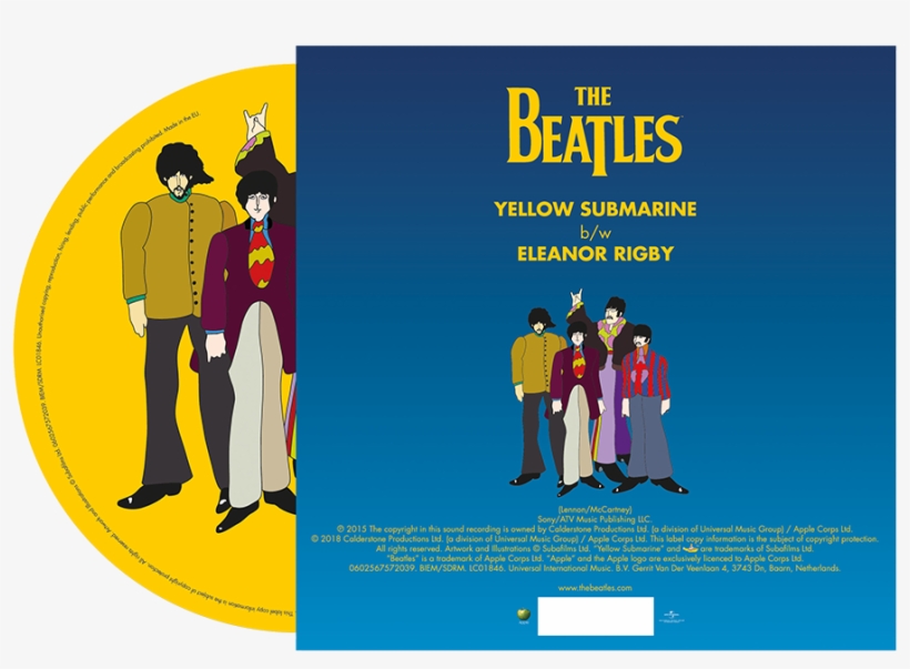 Limited Edition Yellow Submarine 50th Anniversary 7” - Beatles Yellow Submarine Picture Disc, transparent png download