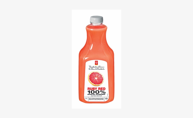 Pc Ruby Red 100% Grapefruit Juice Pulp Free - Glass Bottle, transparent png download