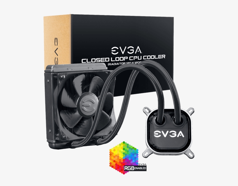 Evga Clc 120 Liquid / Water Cpu Cooler, Rgb Led Cooling - Evga Clc 120 Liquid, transparent png download