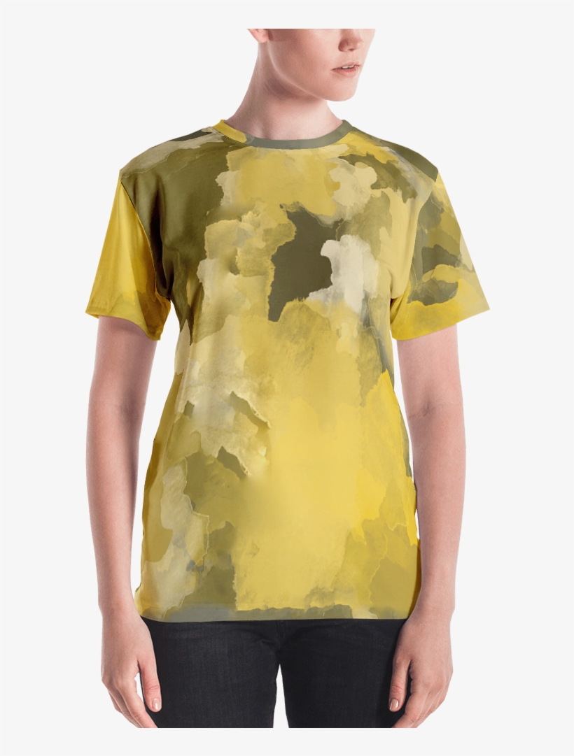 Yellow Orche Watercolor Women's T Shirt T Shirt Zazuze - T-shirt, transparent png download