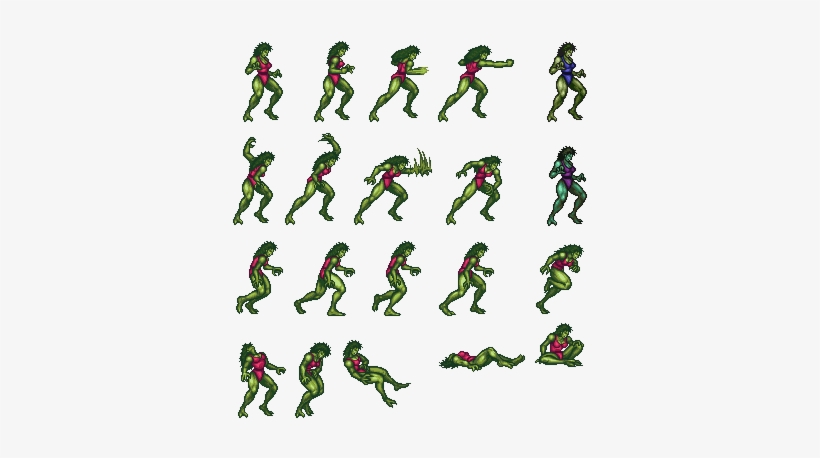 Evil She-hulk By Cyrus Annihilator - She Hulk Sprite Sheet, transparent png download