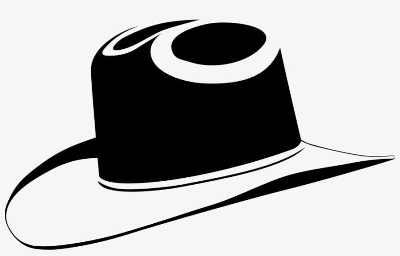 Banner Royalty Free Cowboy Hat Clipart Black And White - Black Cowboy Hat Clip Art, transparent png download