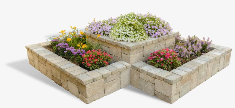 Euro Block Mansfield Planter Bed Mulch Bed - Flower, transparent png download