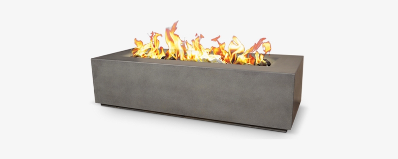 Charleston Concrete Fire Bowl Lit In Morning Gray - Fireplace, transparent png download