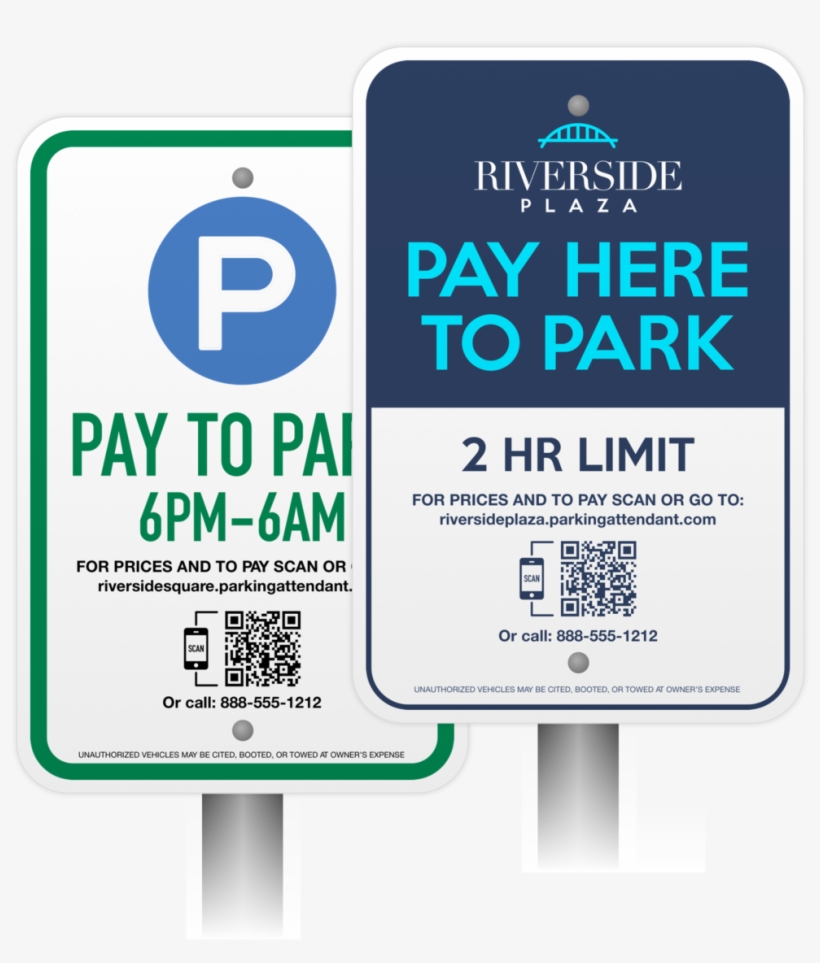 Pay To Park Signs - Portable Network Graphics, transparent png download