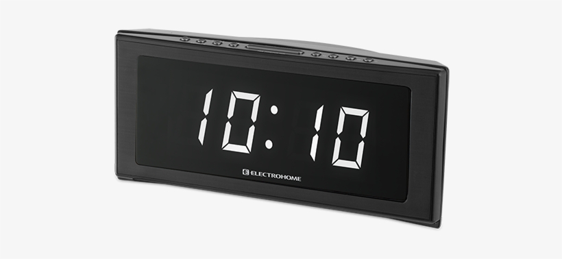 Clock Transparent Digital - Electrohome 1.8" Jumbo Led Alarm Clock Radio Tuner,, transparent png download