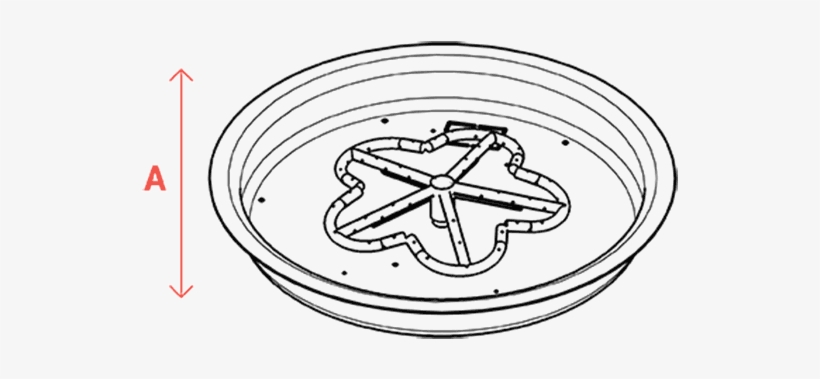 Round Fire Pit - Cross, transparent png download