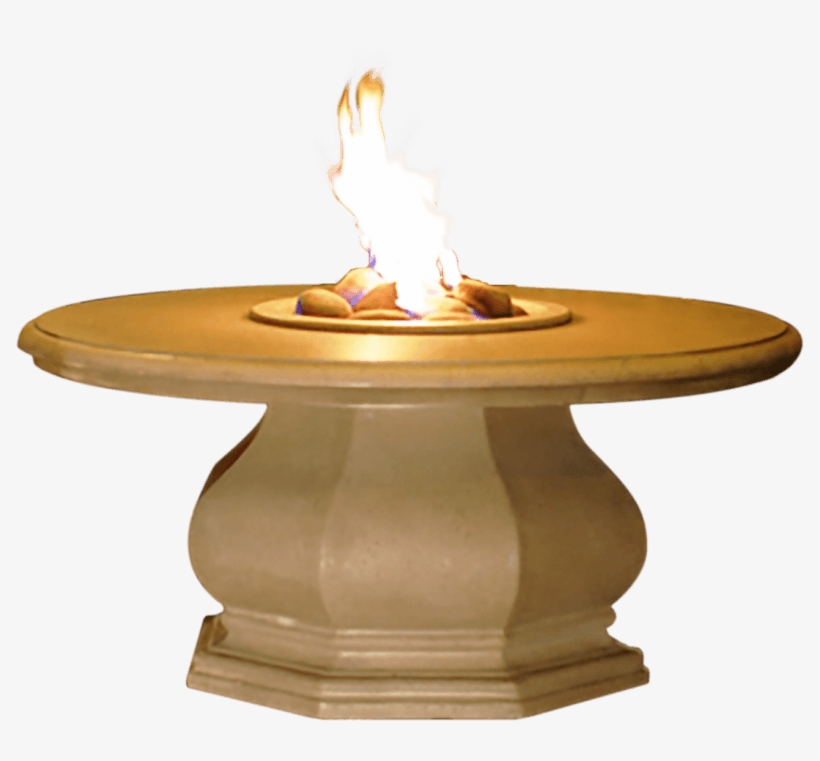 Chat Height Octagon Fire Pit Table With Concrete Top - American Fyre Designs Octagon Chat Height Fire Table,, transparent png download