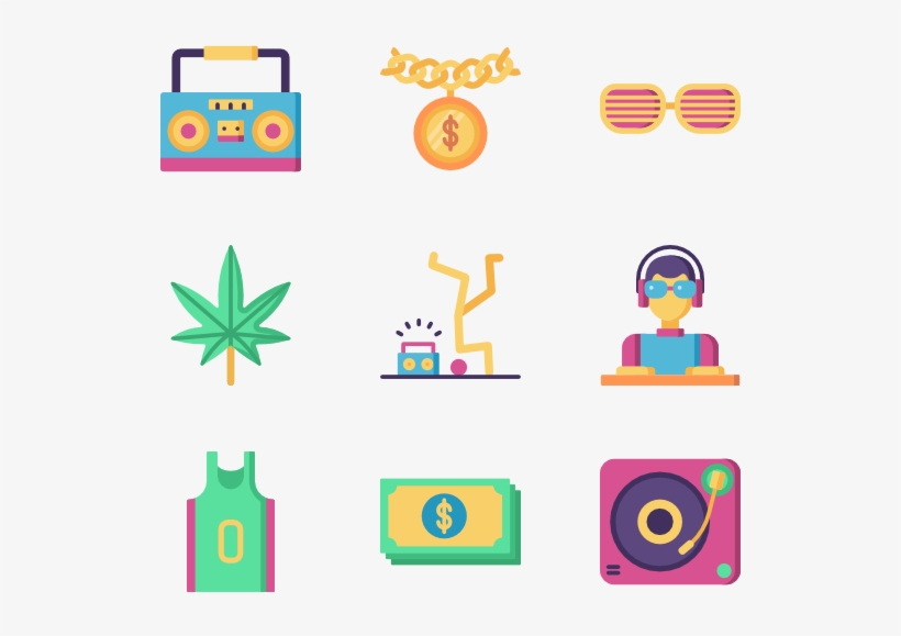 8 Hip Hop Icon Packs, transparent png download