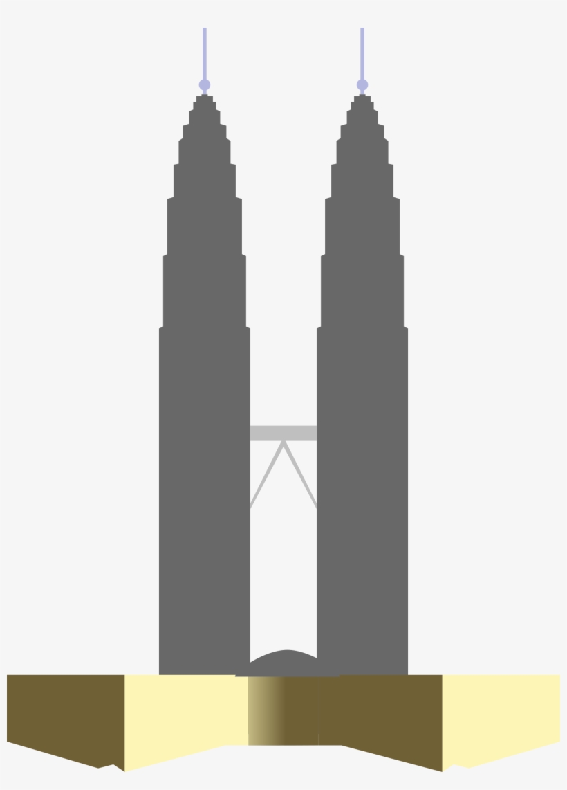 Eiffel Tower Clipart Petronas Tower - Petronas Towers Silhouette, transparent png download