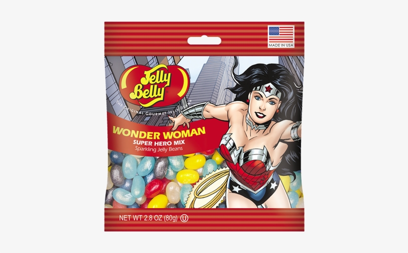 Jelly Belly Wonder Woman Super Hero Mix Jelly Beans - Wonder Woman Jelly Beans, transparent png download