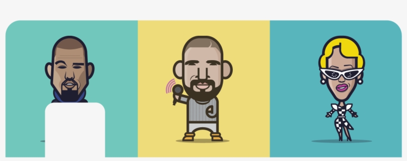 Kanye Drizzy Cardi - Kanye West, transparent png download