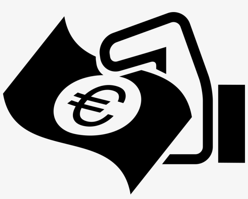 Euro Bill On Hand Comments - Euro Zeichen, transparent png download