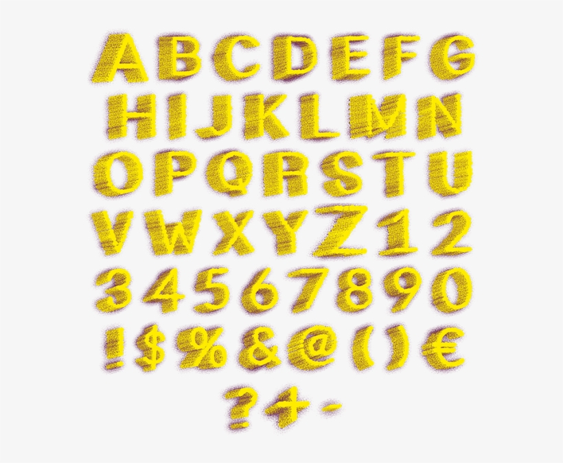Yellow Magnetic Typeface - Yellow, transparent png download