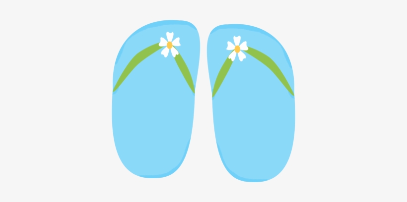Graphic Library Download Border Panda Free Images Flipflopclipart - Blue Flip Flop Clip Art, transparent png download