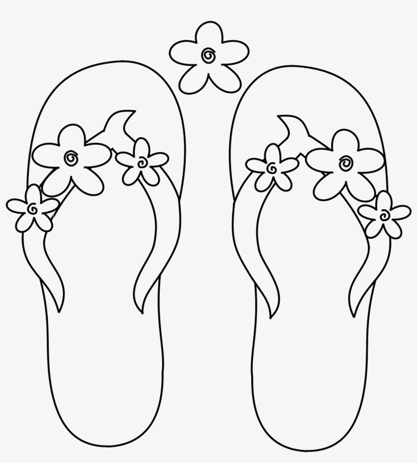 #f 36 Flower Flip Flops - Flip Flop To Colour, transparent png download