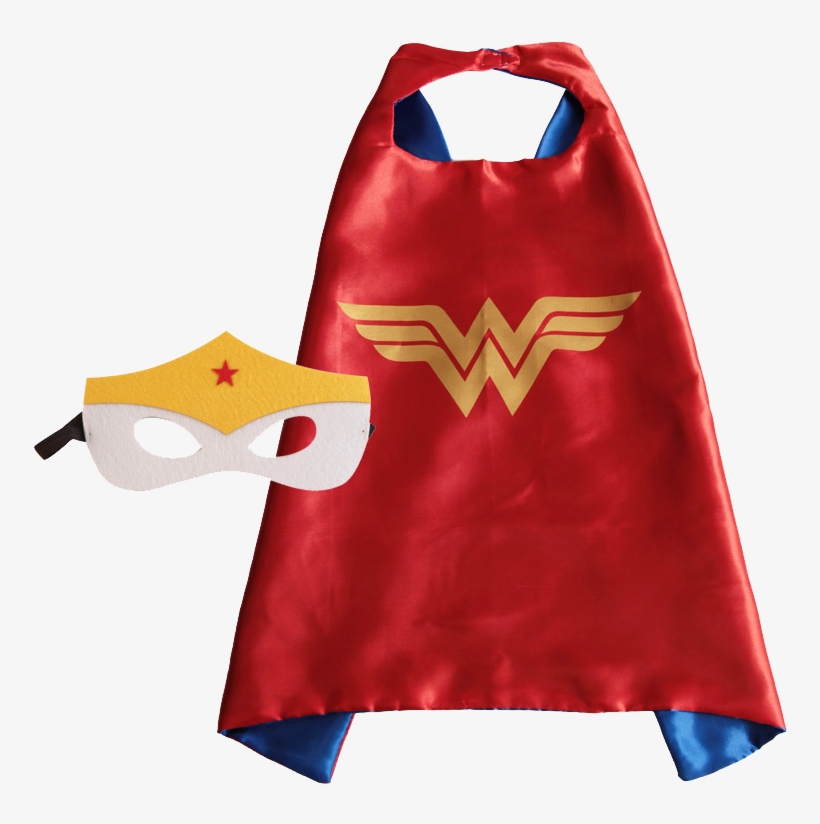 Children's Super Hero Cape - Wonder Woman Cape And Mask Set, transparent png download
