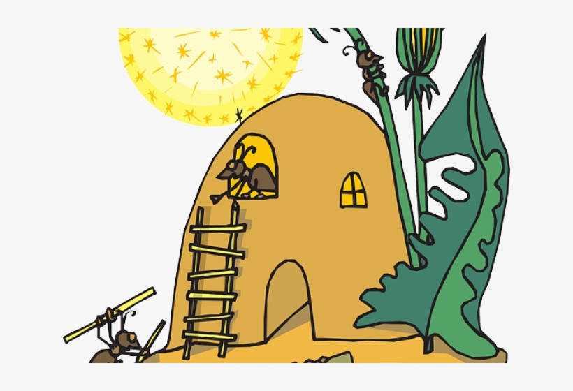 Dirt Clipart Ant Pile - Ant And The Grasshopper, transparent png download