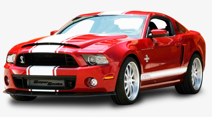 Red Ford Mustang Shelby Gt500 Snake Car - Mustang Png, transparent png download
