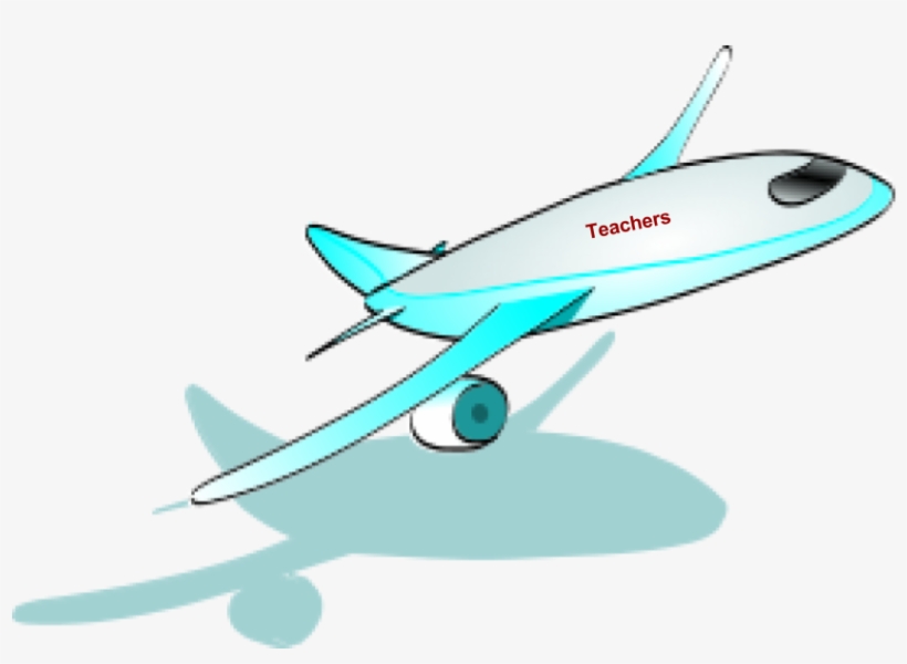 "plane Taking Off" From Openclipart - Cartoon Plane Taking Off, transparent png download