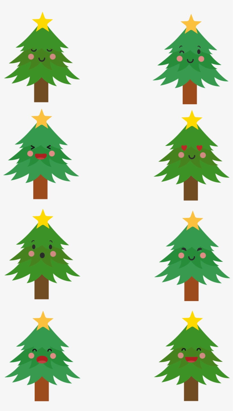 Kreskówka Choinka Wigilia Boże Narodzenie Obraz Png - Christmas Tree, transparent png download