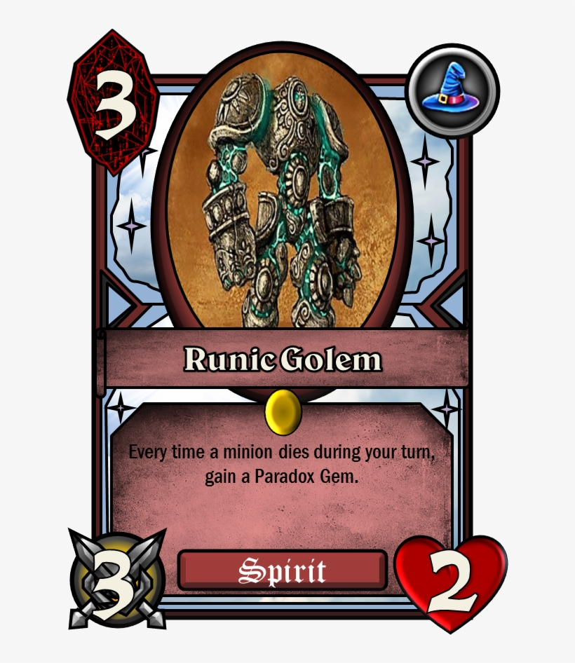 Runic Golem Gv Card - Remady, transparent png download