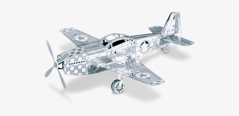 Metal Earth P-51 Mustang 3d Laser Cut Diy Metal Model - Metal Earth Collection, transparent png download