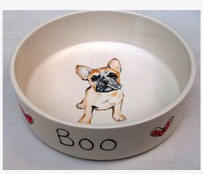 Portrait Dog Bowl - French Bulldog, transparent png download