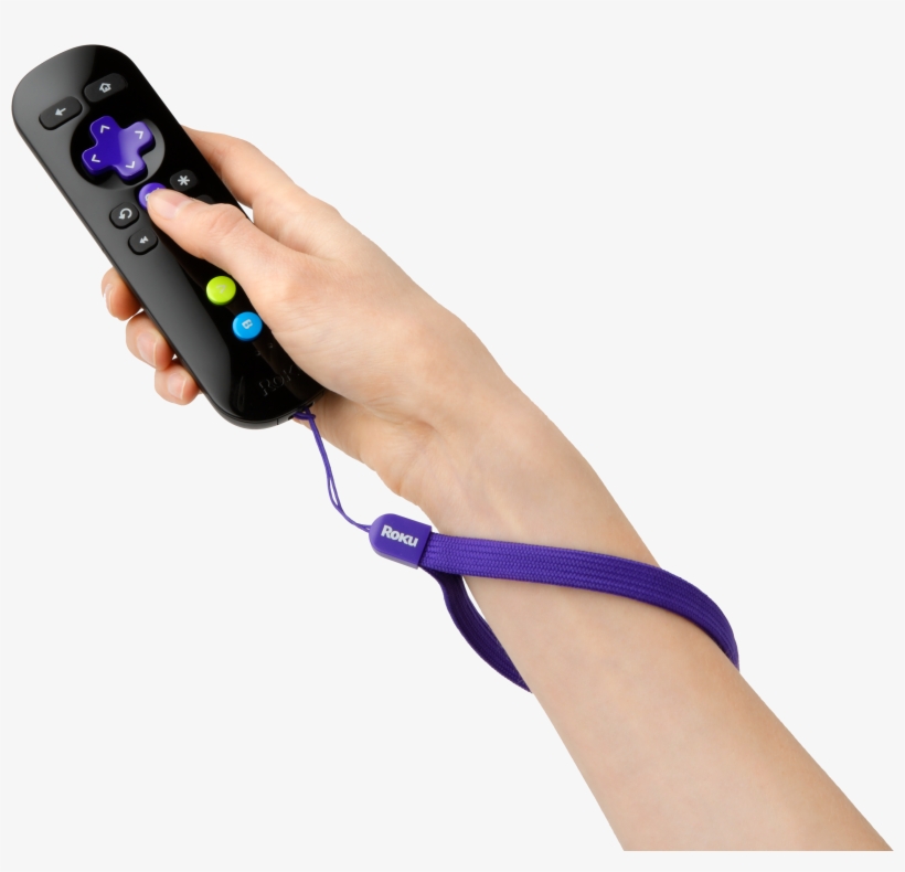 Roku3 Still Remote - Roku Remote With Hand, transparent png download