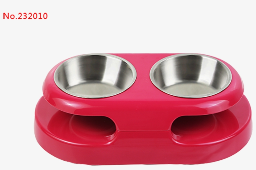 Solid Color Double Dog Bowl Set-232010 - Circle, transparent png download