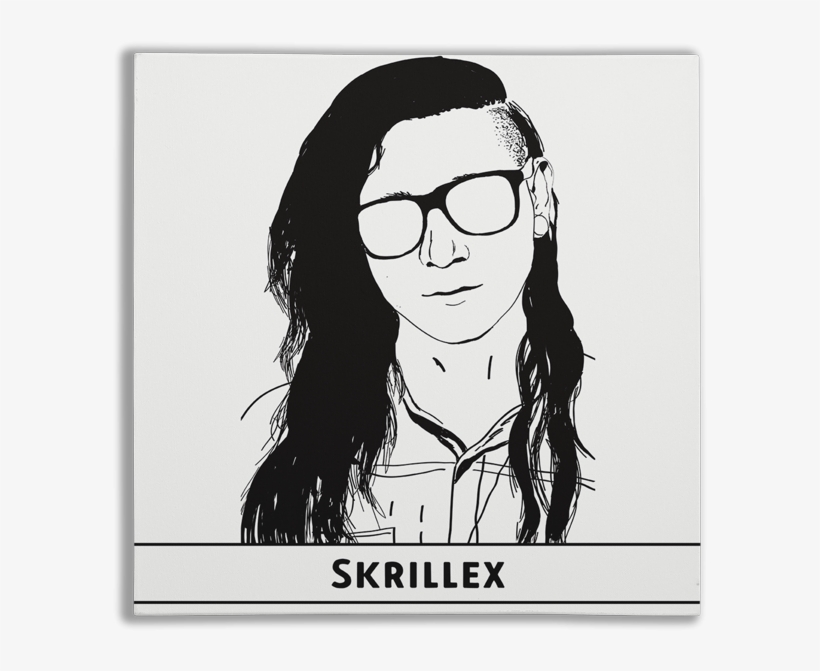 Skrillex İllüstrasyon Kanvas Tablo - Girl, transparent png download
