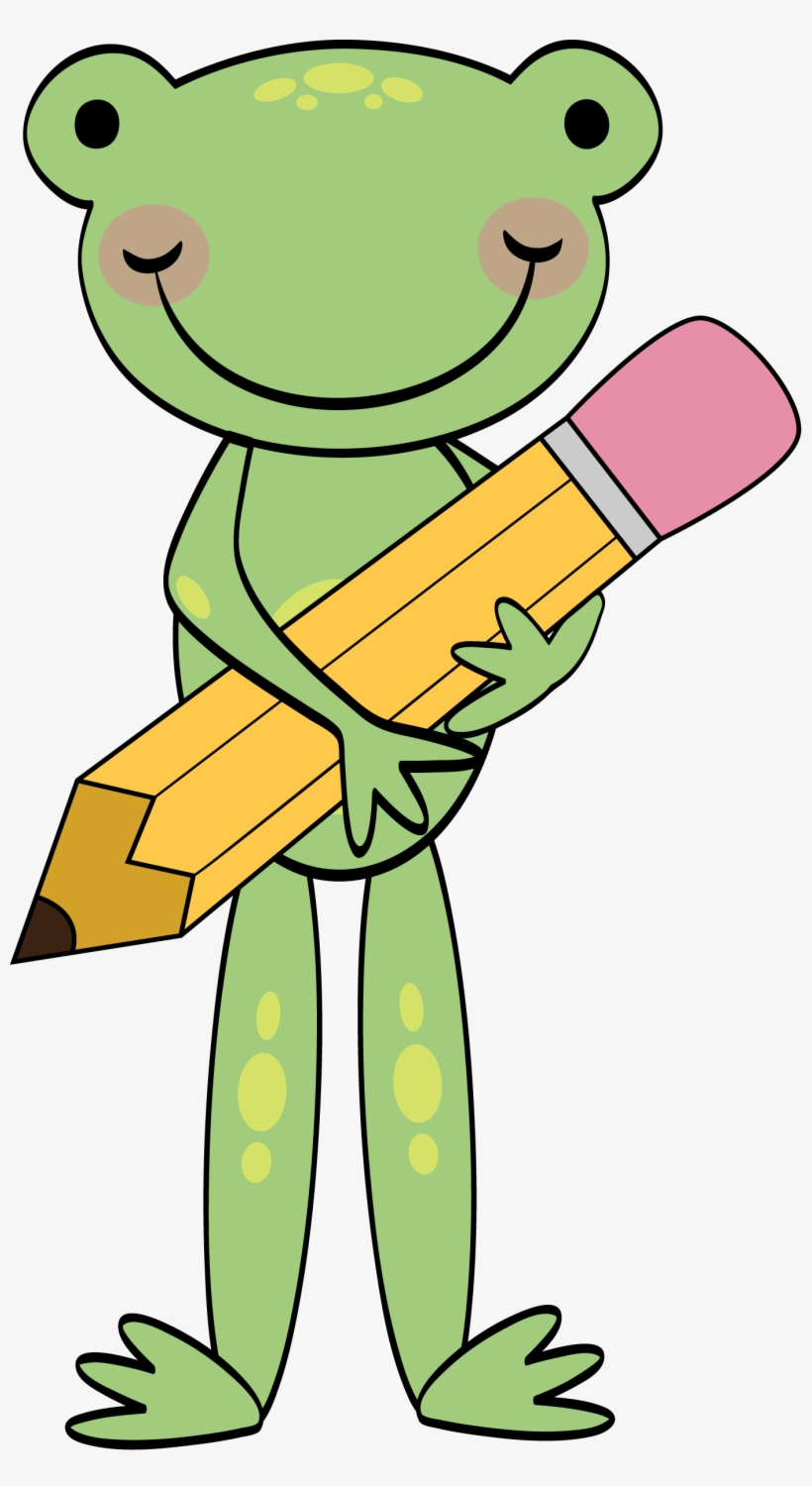 Frog With Pencil Clipart, transparent png download