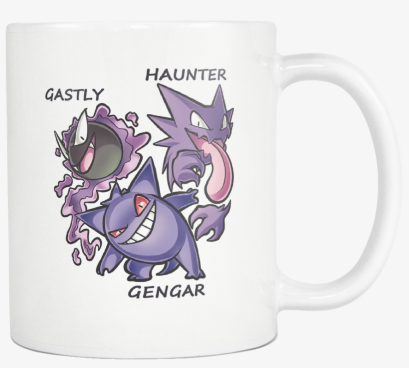 Pokemon Mug Gastly Haunter Gengar Ceramic Mug Cup - Pokemon Ghost Trio, transparent png download