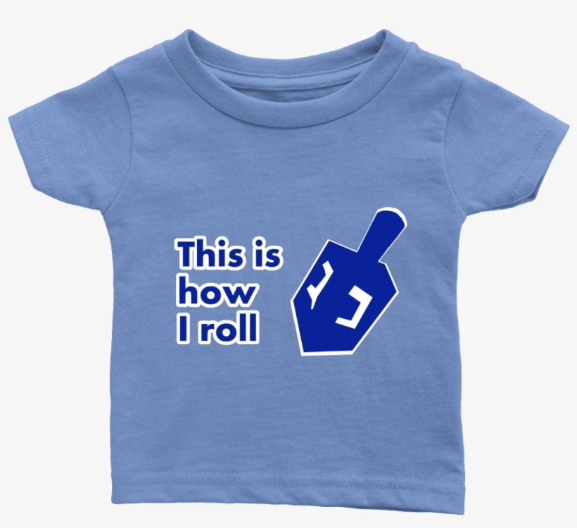 Blue Dreidel Baby T Shirt - Shirt, transparent png download
